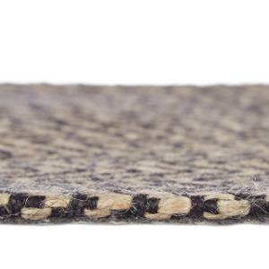 Paillasson avec imprimé zigzag Beige - Noir - Fibres naturelles - Textile - 62 x 1 x 42 cm