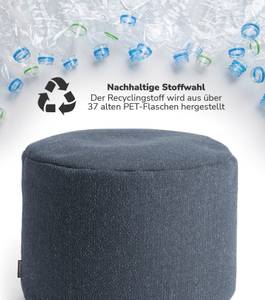 Pouf Hocker Sitzhocker Recycled Ø 60cm Nachtblau