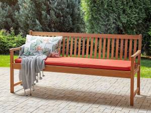 Gartenbank VIVARA 2-tlg Eiche Hell - Rot - 180 x 56 cm