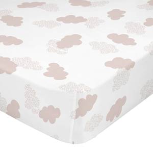 Clouds Drap-housse Rose foncé - Textile - 4 x 90 x 200 cm