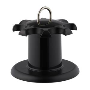 Présentoir à épices 8 pots en plastique Noir - Argenté - Matière plastique - 19 x 17 x 19 cm