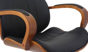 Chaise de bureau Melilla Noir - Imitation noyer