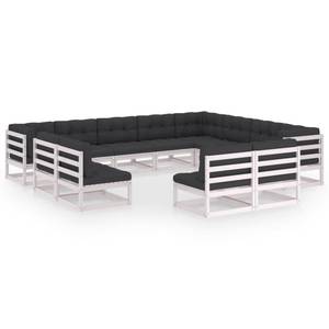 Salon de jardin (lot de 12) 3009851-2 Anthracite - Blanc