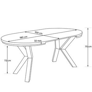 Esstisch ROSTEL Eiche Hell - Breite: 180 cm