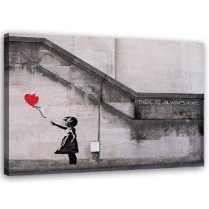 Bild Banksy Mädchen mit Ballon Graffiti 120 x 80 cm