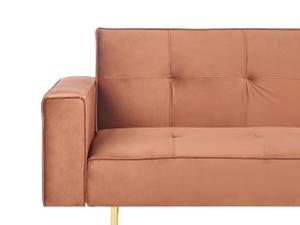 3-Sitzer Sofa VISNES Braun - Gold - Sandbraun