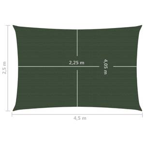 Voiles d'ombrage 3016419-9 Vert foncé - 450 x 250 cm