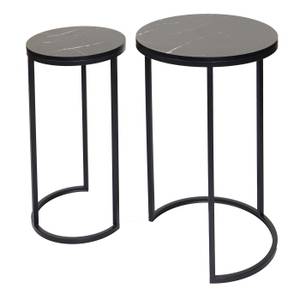 Lot de 2 tables d'appoint K46 Noir