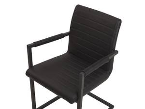 Chaise de conférence BUFORD Noir - Cuir synthétique - 52 x 87 x 54 cm
