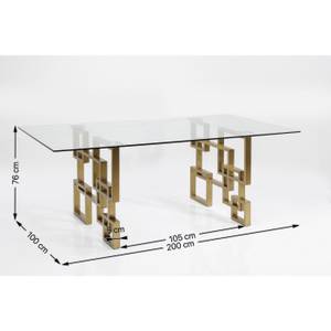 Table Boulevard Doré - Verre - 200 x 75 x 100 cm