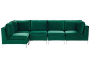 Modulsofa EVJA Grün - 300 x 150 cm - Armlehne davorstehend links - Ecke davorstehend rechts