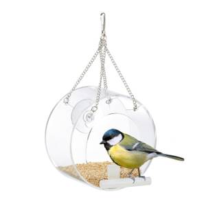 Mangeoire à oiseaux en bois pour nid d'oiseau en plein air avec décorations  de fenêtre à ventouse