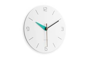 Horloge murale design THE ACQUA. Blanc - Bois manufacturé - 29 x 29 x 1 cm