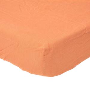 Leinen Spannbettlaken Orange - 160 x 200 cm