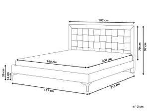 Lit double LIMOUX Vert foncé - Vert - 187 x 97 cm