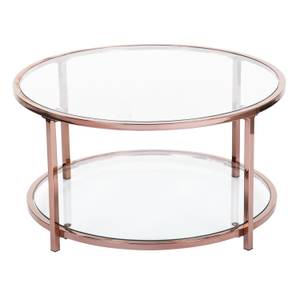 Table basse scandinave ronde verre Verre - 80 x 42 x 80 cm