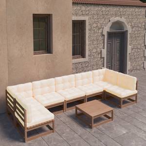 Garten-Lounge-Set (8-teilig) 3009750-2 Braun - Rehbraun - Weiß