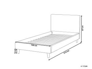 Revêtement cadre de lit FITOU Gris - Gris lumineux - Largeur : 100 cm