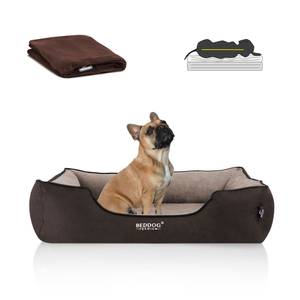 Lit orthopédique pour chien CLARA Beige - Marron - 65 x 18 x 80 cm