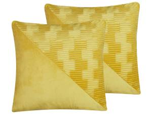 Coussin décoratif ORIGANUM Jaune - Textile - 45 x 6 x 45 cm