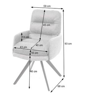 Chaise de salle à manger G66 Gris - Largeur : 59 cm