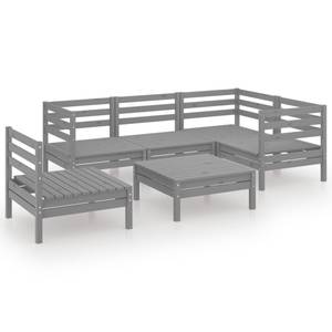 Garten-Lounge-Set Grau - Massivholz - Holzart/Dekor - 64 x 29 x 64 cm