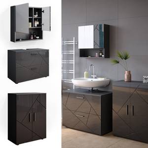 Mobilier de salle de bains Irma Anthracite - Anthracite brillant