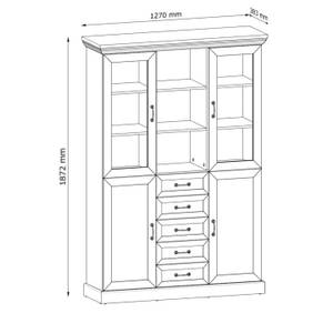 Vitrinenschrank ARVEN Weiß - Holzwerkstoff - 127 x 187 x 39 cm