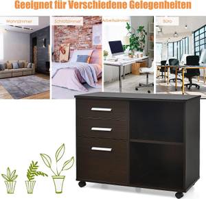 Aktenschrank HW65987 Braun - Holzwerkstoff - 41 x 66 x 81 cm