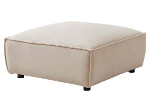 Pouf BORORE Beige - Textile - 95 x 44 x 95 cm