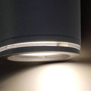 Sensor-Außenlampe Schwarz - Metall - 7 x 37 x 14 cm