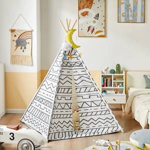 Tente Enfant OSS03-A03 En partie en bois massif - 120 x 158 x 115 cm