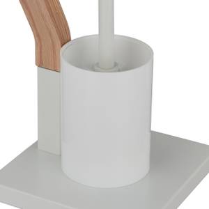 WC Garnitur Stahl & Holzoptik Braun - Weiß - Holzwerkstoff - Metall - 19 x 75 x 19 cm