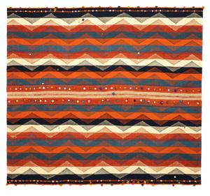 Tapis Jajim LVIII Rouge - Textile - 172 x 1 x 187 cm