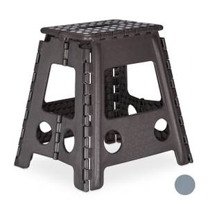 Klapphocker faltbar XL Schwarz - Weiß - Höhe: 40 cm