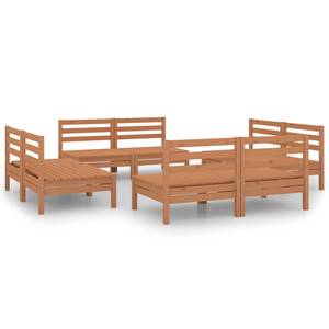 Salon de jardin Marron - Bois massif - Bois/Imitation - 64 x 63 x 64 cm