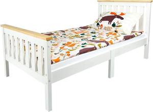 Lit blanc avec matelasPINE 70/140 Blanc - Bois manufacturé - 79 x 76 x 148 cm