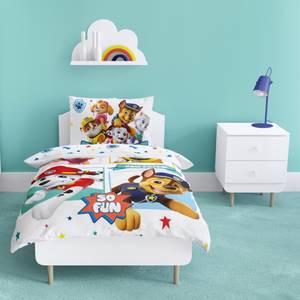 Kinderbettwäsche Paw Patrol Weiß - Textil - 100 x 135 x 1 cm