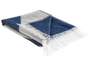 Kuscheldecke HALEDE Beige - Blau - Textil - 130 x 1 x 170 cm