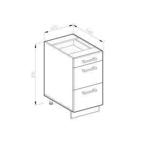 Unterschrank R-Line 40cm Weiß Landhaus Weiß