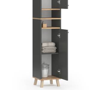 Mobilier de salle de bains Senyo Anthracite - Imitation chêne truffier de sonoma