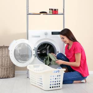 Étagère pour machine à laver Argenté - Métal - Matière plastique - 58 x 153 x 25 cm