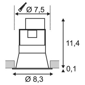 Einbaustrahler Horn Schwarz