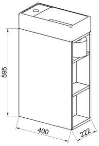 Waschtisch Lumia  2er Set Eiche Sonoma Dekor