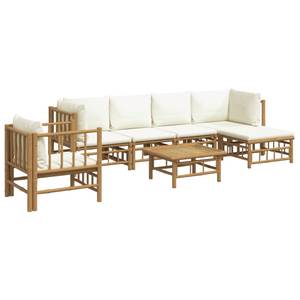 Garten-Lounge-Set 3028492-12 (7-teilig) Braun - Cremeweiß - Weiß