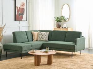 Ecksofa BREDA Schwarz - Dunkelgrün - Grün - 210 x 75 x 200 cm