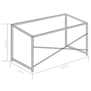 Computer Tisch Weiß - Holzwerkstoff - Massivholz - 120 x 70 x 120 cm