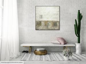 Acrylbild handgemalt Vage Allusion Beige - Grau - Massivholz - Textil - 80 x 80 x 4 cm
