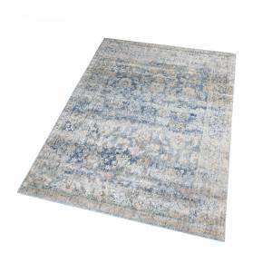 Tapis salon BELANO 133x190 tissé bleu Bleu - Matière plastique - 133 x 10 x 190 cm