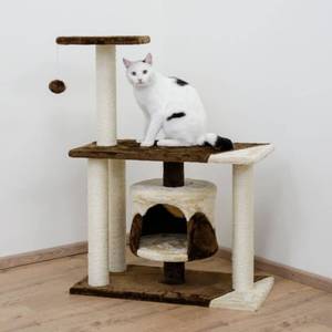 Arbre à chat 445262 Beige - Bois massif - 35 x 96 x 70 cm